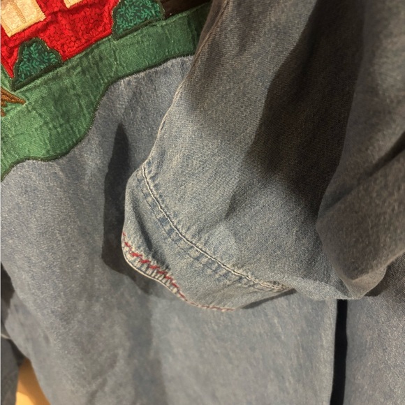 COPY - Dominion apparel embroidered school house bus vintage Jean shirt XL - Picture 6 of 9